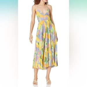 Astrl the label colorful pleated dress